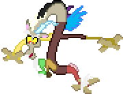 Size: 180x138 | Tagged: artist needed, safe, imported from derpibooru, discord, animated, desktop ponies, im not a fan of puppeteers, pixel art, prehensile tail, simple background, solo, sprite, tail, transparent background