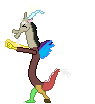 Size: 190x208 | Tagged: artist needed, safe, imported from derpibooru, discord, animated, desktop ponies, discord shuffle, every day im shuffling, facing left, pixel art, shuffle, simple background, solo, sprite, transparent background