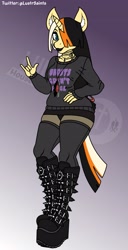 Size: 2103x4096 | Tagged: safe, artist:thunderboltx33, oc, oc only, anthro, boots, breasts, butt, clothes, high heel boots, hoodie, looking at you, shoes