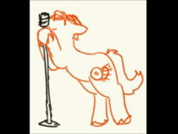 Size: 800x600 | Tagged: safe, artist:clandestine, imported from derpibooru, earth pony, pegasus, pony, animated, dialogue, emo, eyes closed, fall out boy, flying, gay, hat, interview, male, microphone, microphone stand, patrick stump, pete wentz, ponified, shipping, sketch, sound, speech, standing on two hooves, talking, unshorn fetlocks, video, webm