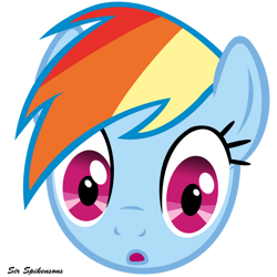 Size: 900x900 | Tagged: safe, artist:sirspikensons, imported from derpibooru, rainbow dash, pegasus, pony, :o, bust, head only, open mouth, simple background, solo, transparent background, vector