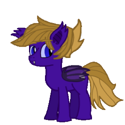 Size: 320x320 | Tagged: safe, artist:sp3ctrum-ii, imported from derpibooru, oc, oc only, oc:wing front, bat pony, animated, bat pony oc, bat wings, commission, eeee, gif, simple background, solo, squee, transparent background, wings