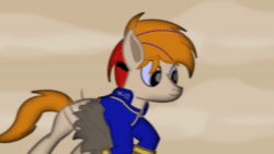 Size: 480x270 | Tagged: safe, artist:sp3ctrum-ii, imported from derpibooru, oc, oc only, oc:fededash, pegasus, fallout equestria, animated, argentina, flying, gif, poniesonline, resistencia brony, solo