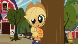 Size: 1280x720 | Tagged: safe, artist:skill:draw, imported from derpibooru, applejack, human, 2014, animated, applelicious, artifact, female, humanized, looking at you, meme, old art, old video, solo, sound, sweet apple acres, twilightlicious, webm, youtube, youtube link, youtube source, youtube video