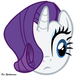 Size: 900x900 | Tagged: safe, artist:sirspikensons, imported from derpibooru, rarity, pony, unicorn, mmmystery on the friendship express, female, hair over one eye, head only, horn, mare, simple background, solo, transparent background