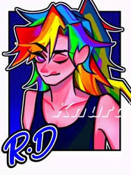 Size: 3000x4000 | Tagged: safe, artist:knurd, imported from derpibooru, rainbow dash, human, human coloration, humanized