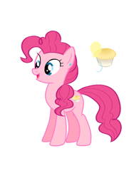 Size: 654x871 | Tagged: safe, artist:xinjinjumin293104353261, imported from derpibooru, pinkie pie, earth pony, pony, alternate cutie mark, fiction:empire of friendship, horn, redesign, simple background, solo, white background
