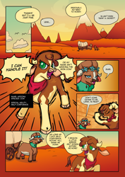 Size: 1920x2715 | Tagged: safe, artist:alexdti, artist:v-nico, imported from derpibooru, cow, them's fightin' herds, arizona (tfh), comic, community related, madison (tfh), wagon