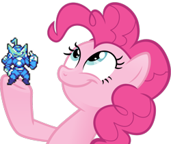 Size: 1214x1024 | Tagged: safe, imported from derpibooru, pinkie pie, gravity circuit, look what pinkie found, medley (gravity circuit), meme, simple background, transparent background, wave circuit