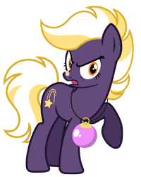 Size: 4723x5917 | Tagged: safe, artist:estories, imported from derpibooru, oc, oc only, oc:wildheart, earth pony, pony, absurd resolution, christmas ball, female, floppy ears, mare, simple background, solo, transparent background, vector