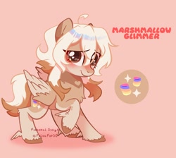 Size: 2356x2108 | Tagged: safe, artist:polkapop30, imported from derpibooru, oc, oc:marshmallow glimmer, pegasus, pony, base used, blushing, chest fluff, female, heart, heart eyes, mare, simple background, solo, watermark, wingding eyes, winged hooves