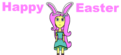 Size: 1909x864 | Tagged: safe, artist:samueljcollins1990, imported from derpibooru, fluttershy, human, equestria girls, bunny ears, cute, easter, female, holiday, solo