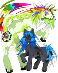 Size: 833x1054 | Tagged: safe, artist:downioader, imported from derpibooru, oc, oc only, pony, duo, simple background, white background