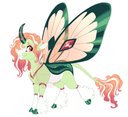 Size: 3600x3300 | Tagged: safe, artist:gigason, imported from derpibooru, oc, oc:glasswing, changedling, changeling, cloven hooves, simple background, solo, transparent background
