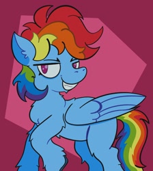 Size: 1533x1714 | Tagged: safe, artist:arti_squid, imported from derpibooru, rainbow dash, pegasus, pony, female, round belly, solo