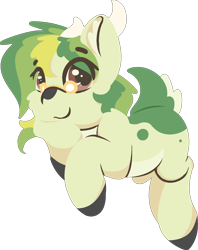 Size: 1124x1416 | Tagged: safe, artist:rhythmpixel, imported from derpibooru, oc, oc only, oc:rhythm fruit, deer, deer oc, hoof on chin, lineless, looking at you, non-pony oc, simple background, solo, spectacles, transparent background