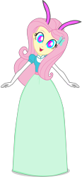 Size: 1662x3574 | Tagged: safe, artist:cartoonmasterv3, imported from derpibooru, fluttershy, human, equestria girls, clothes, corrupted, corrupted fluttershy, dress, easter, holiday, long dress, long skirt, skirt, solo, victorian, victorian dress