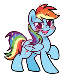 Size: 834x981 | Tagged: safe, artist:paperbagpony, imported from derpibooru, rainbow dash, pegasus, pony, female, simple background, solo, white background