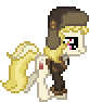 Size: 82x94 | Tagged: safe, artist:botchan-mlp, imported from derpibooru, march gustysnows, earth pony, pony, animated, clothes, desktop ponies, female, hat, mare, pixel art, simple background, solo, sprite, transparent background, trotting