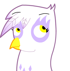 Size: 405x411 | Tagged: safe, imported from derpibooru, gilda, griffon, female, looking up, simple background, solo, white background