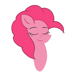 Size: 3000x3000 | Tagged: safe, artist:happyb0y95, imported from derpibooru, pinkie pie, earth pony, pony, bust, eyelashes, eyes closed, female, high res, mare, portrait, simple background, smiling, solo, white background