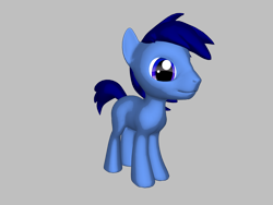 Size: 1200x900 | Tagged: safe, artist:magicalpony2099, artist:superroblox00, imported from derpibooru, oc, oc only, oc:tru blu, earth pony, pony, 3d pony creator, gray background, male, simple background, solo, stallion