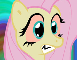 Size: 453x351 | Tagged: safe, artist:fluor1te, imported from derpibooru, fluttershy, pegasus, pony, 2012, bloodshot eyes, bust, close-up, drug use, drugs, female, gritted teeth, lsd, mare, portrait, psychedelic, solo, teeth