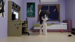 Size: 3840x2160 | Tagged: safe, artist:dieanondie, imported from ponybooru, oc, oc:floor bored, 3d, blender, solo