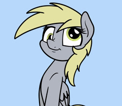 Size: 2047x1779 | Tagged: safe, artist:ewoudcponies, imported from derpibooru, derpy hooves, pegasus, pony, blue background, female, simple background, solo