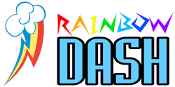 Size: 1180x585 | Tagged: safe, artist:rupahrusyaidi, imported from derpibooru, rainbow dash, logo, no pony, simple background, solo, transparent background