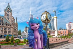 Size: 900x600 | Tagged: safe, imported from derpibooru, izzy moonbow, pony, unicorn, batumi, g5, georgia (country), horn, irl, photo, ponies in real life, solo, stock render