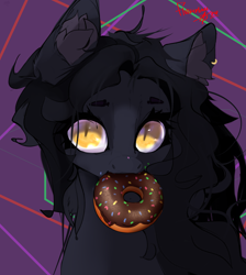 Size: 3500x3900 | Tagged: safe, artist:flutterbutt, imported from derpibooru, oc, oc only, pony, bust, donut, food, portrait, solo