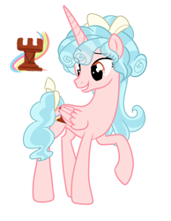 Size: 1080x1389 | Tagged: safe, artist:xinjinjumin293104353261, imported from derpibooru, cozy glow, alicorn, alicornified, cozycorn, fiction:empire of friendship, race swap, redesign, simple background, solo, white background