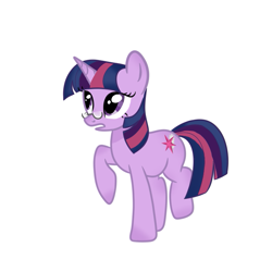 Size: 735x770 | Tagged: safe, artist:xinjinjumin293104353261, imported from derpibooru, twilight sparkle, pony, unicorn, female, fiction:empire of friendship, glasses, mare, redesign, simple background, solo, unicorn twilight, white background