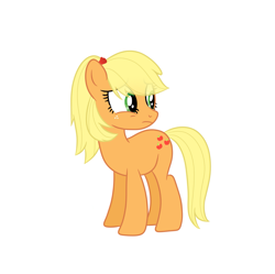 Size: 1627x1620 | Tagged: safe, artist:xinjinjumin293104353261, imported from derpibooru, applejack, fiction:empire of friendship, redesign, simple background, solo, white background