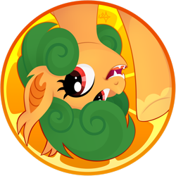 Size: 1920x1920 | Tagged: safe, artist:kabuvee, imported from derpibooru, oc, bat pony, pony, female, mare, solo, upside down