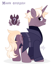 Size: 1920x2350 | Tagged: safe, artist:kabuvee, imported from derpibooru, oc, oc only, oc:modus operandi, pony, unicorn, butt, clothes, horn, male, plot, simple background, solo, stallion, transparent background