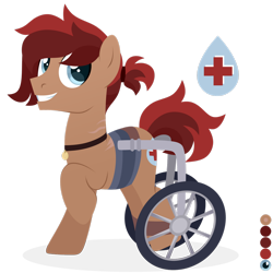 Size: 1920x1920 | Tagged: safe, artist:kabuvee, imported from derpibooru, oc, oc only, earth pony, pony, male, simple background, solo, stallion, transparent background, wheelchair