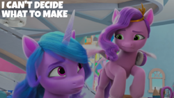 Size: 1920x1080 | Tagged: safe, edit, edited screencap, editor:quoterific, imported from derpibooru, screencap, izzy moonbow, pipp petals, g5, izzy does it, my little pony: make your mark, my little pony: make your mark chapter 2