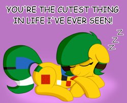 Size: 2458x1992 | Tagged: safe, artist:jerkface, oc, oc:blocky bits, earth pony, pony, female, onomatopoeia, sleeping, solo, sound effects, zzz