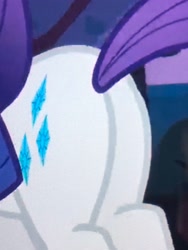 Size: 3024x4032 | Tagged: safe, imported from derpibooru, screencap, rarity, pony, unicorn, sisterhooves social, butt, butt focus, cropped, female, horn, pictures of butts, plot, rearity