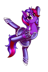 Size: 4000x6000 | Tagged: safe, artist:dacaoo, imported from derpibooru, oc, oc only, oc:violet rose ze vampony, series:battle to ballet, ballerina, ballet, ballet slippers, clothes, latex, latex dress, latex socks, simple background, socks, solo, transparent background