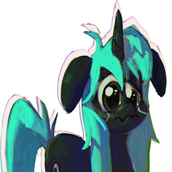 Size: 512x512 | Tagged: safe, artist:rvsd, artist:ybkathan, imported from derpibooru, oc, oc only, pony, unicorn, crying, horn, simple background, solo, telegram sticker, white background