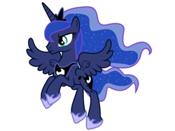 Size: 1024x768 | Tagged: source needed, safe, artist:nedemai, imported from derpibooru, princess luna, alicorn, pony, female, flying, frown, glare, mare, serious, simple background, solo, spread wings, vector, white background, wings