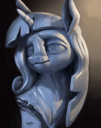 Size: 3054x3852 | Tagged: safe, artist:winpuss, imported from derpibooru, twilight sparkle, pony, unicorn, bust, female, horn, mare, solo, statue