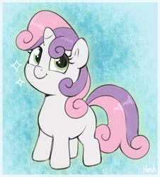 Size: 1144x1268 | Tagged: safe, artist:heretichesh, imported from derpibooru, sweetie belle, unicorn, cute, diasweetes, female, filly, foal, horn, solo