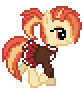 Size: 82x90 | Tagged: safe, artist:jaye, imported from derpibooru, shimmy shake, earth pony, pony, animated, cheerleader, cheerleader outfit, clothes, desktop ponies, female, mare, pixel art, simple background, solo, sprite, transparent background, trotting