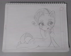 Size: 6482x5116 | Tagged: safe, imported from derpibooru, rarity, unicorn, cute, horn, pencil drawing, sketch, solo, traditional art