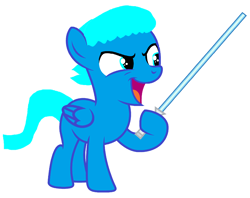 Size: 3264x2584 | Tagged: safe, artist:memeartboi, imported from derpibooru, oc, oc only, pegasus, pony, colt, colt oc, confident, cute, determination, determined, determined look, foal, gumball watterson, happy, laughing, lightsaber, male, male oc, pegasus oc, pegasus wings, ponified, simple background, solo, star wars, the amazing world of gumball, weapon, white background, wings