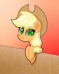 Size: 1200x1500 | Tagged: safe, artist:scandianon, imported from derpibooru, applejack, earth pony, pony, cute, ear fluff, female, happy, jackabetes, looking at you, mare, smiling, solo